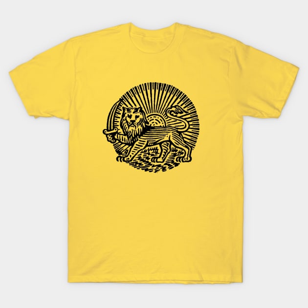 Persian Lion and Sun T-Shirt by ClassicDesign7
